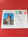 Enveloppe philatélie Anduze illustrée, timbres oblitérés, Porte des Cévennes