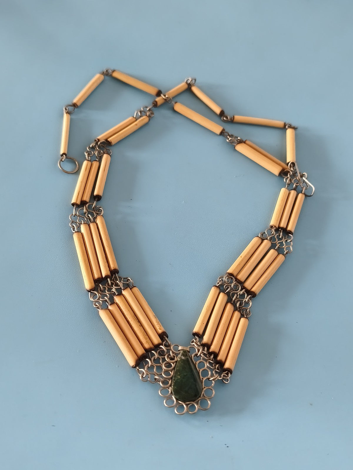 Collier ancien vintage à restaurer, gros bijou rétro pour collectionneur