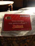 Carte téléphonique vintage Buitoni Télécarte 50 unités rouge publicitaire