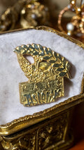 Pin's Parc Astérix doré vintage rétro logo souvenir années 90 rare