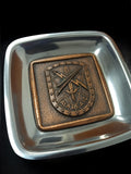 Cendrier militaire vintage ALA DE AYC plaque relief métal armée déco rétro