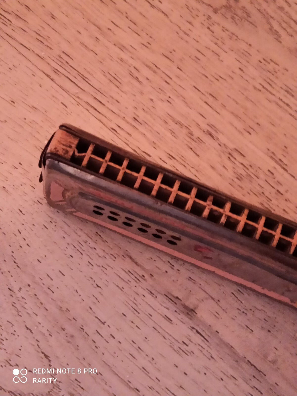 Harmonica ancien M. Hohner Echo-Luxe, vintage, état usé, instrument à vent