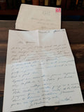 Lettre manuscrite ancienne 1949 + enveloppe Marseille vintage papier écrit main