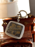 Porte-clés publicitaire vintage Clairette de Die France, design rétro, souvenir