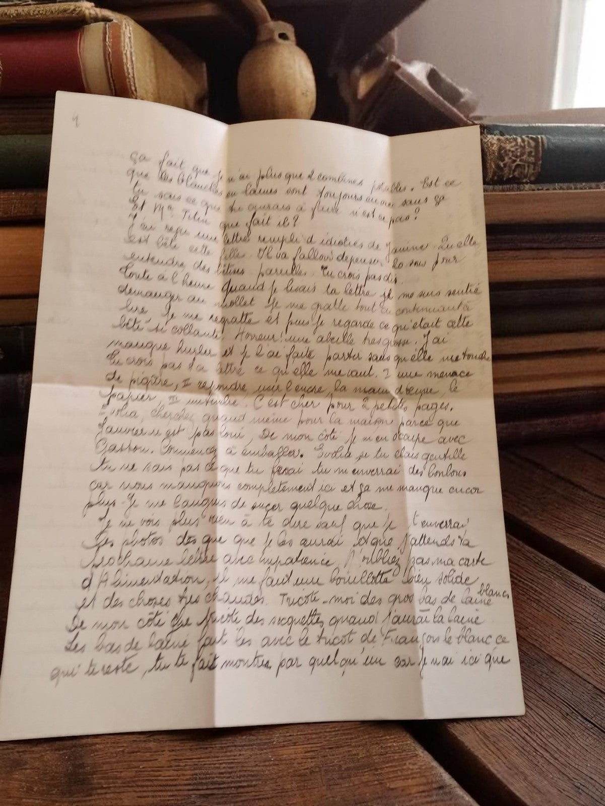 Lettre manuscrite 1940 Guerre vie quotidienne témoignage époque