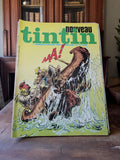 Magazine Tintin ancien – Couverture BD couleur – Hebdomadaire vintage