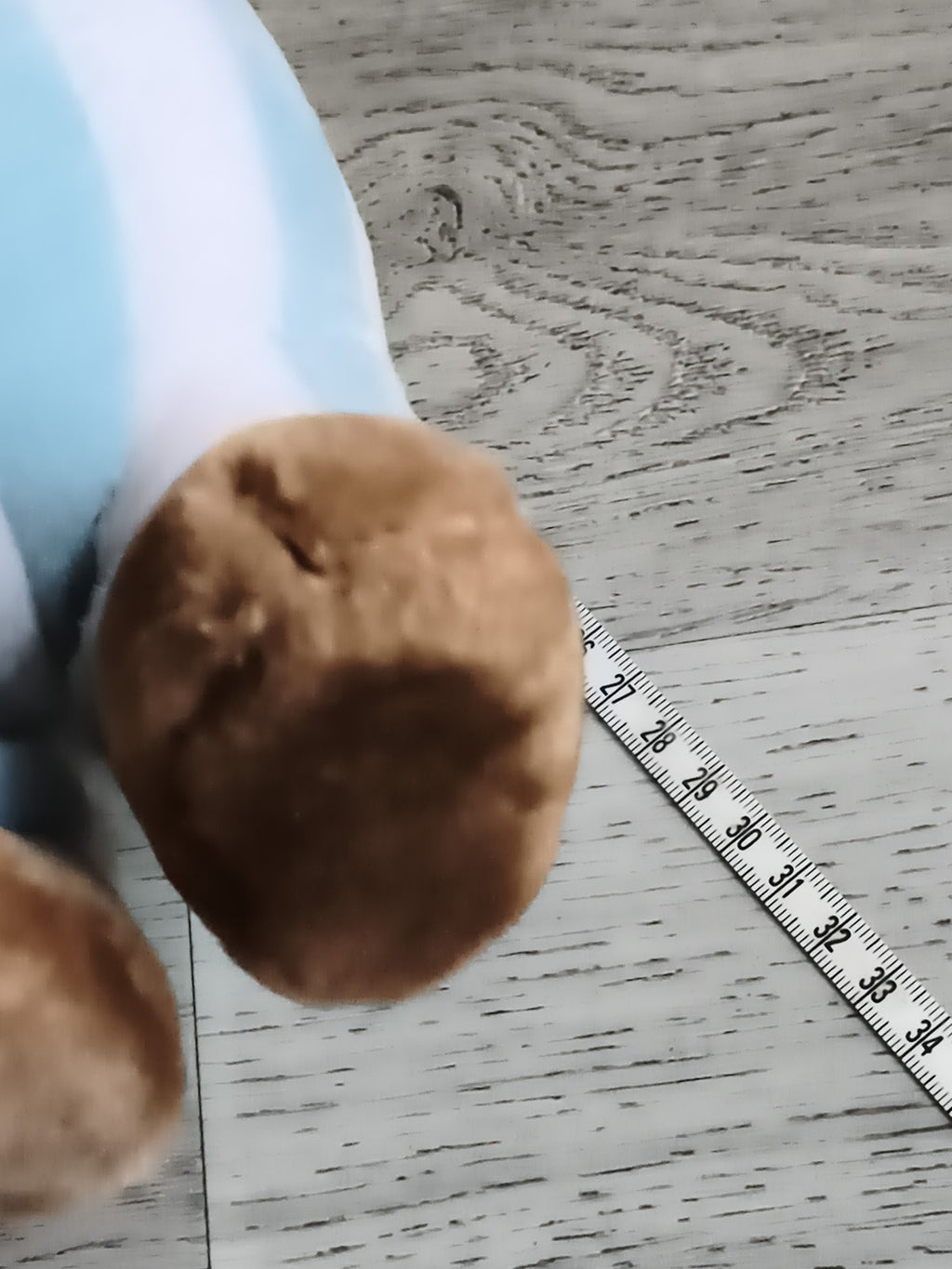 Peluche Obélix vintage Parc Astérix doudou bleu blanc rayé Gaulois