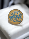 Pin's vintage Olympique de Marseille OM logo rond ancien rétro football