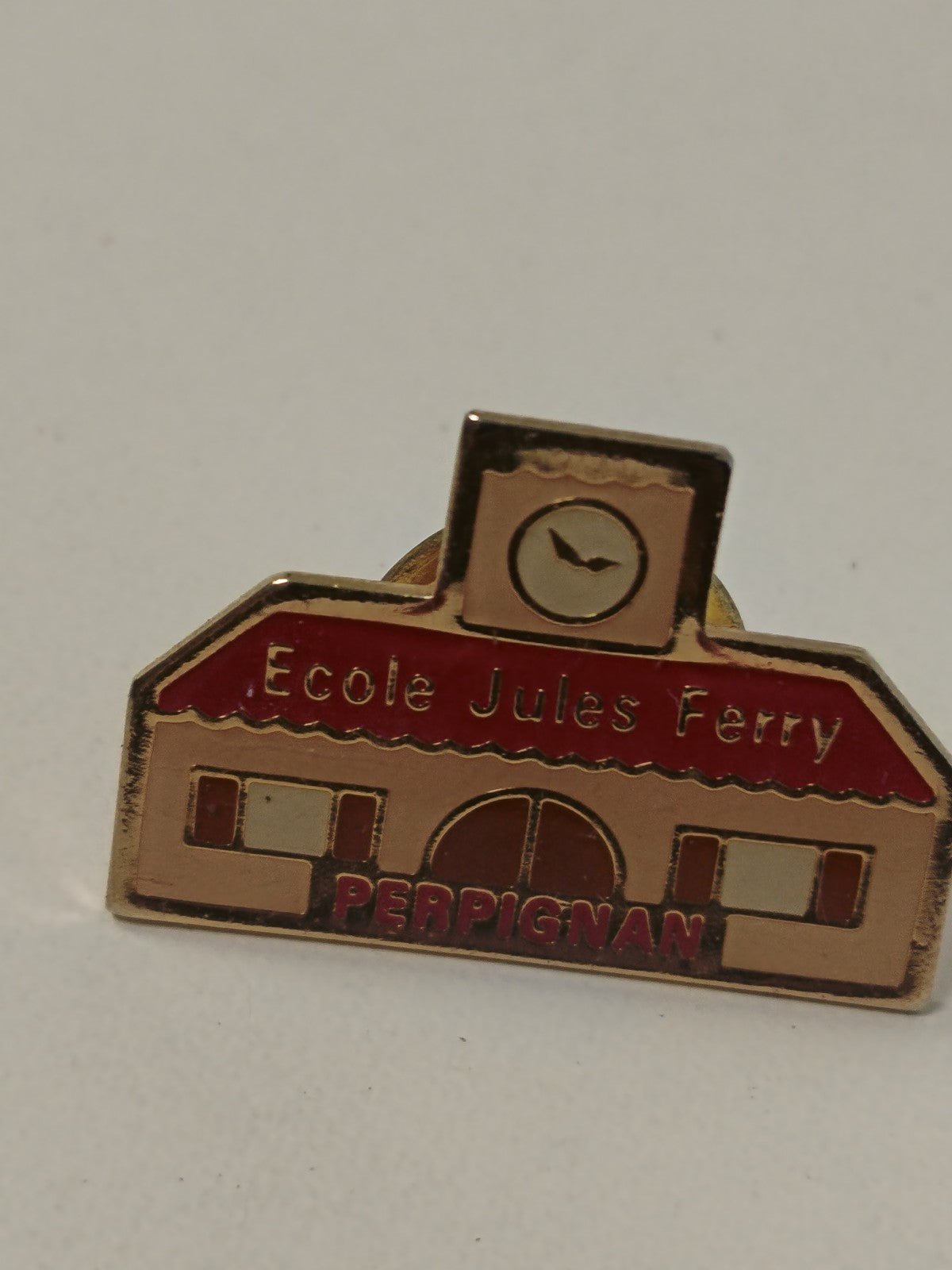 Pin's ancien école Jules Ferry vintage badge rétro collection scolaire rare