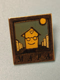 Vintage pin's MAPA maison sourire émaillé, collection publicitaire rare
