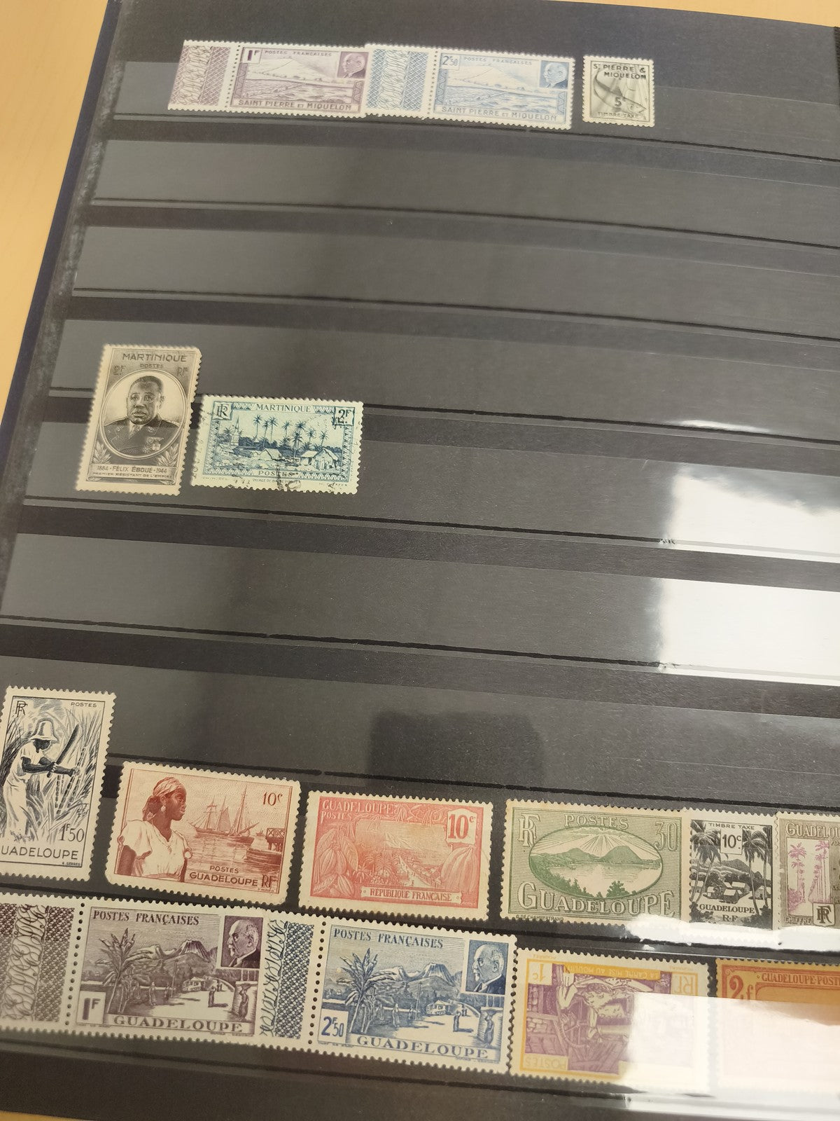 Lot timbres Guadeloupe Martinique Saint Pierre Miquelon anciennes colonies