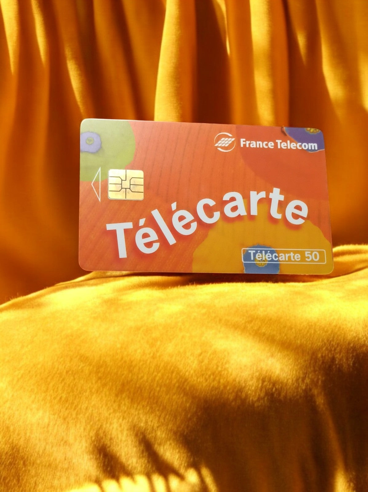 Carte téléphonique France Telecom Télécarte 50 vintage puce orange