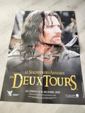 Poster cinéma Seigneur des Anneaux Deux Tours 2002 Aragorn film Métropolitan