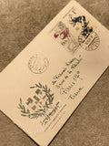 Lettre affranchie Tchécoslovaquie 1961, 2 timbres sportifs, cachets visibles, ph