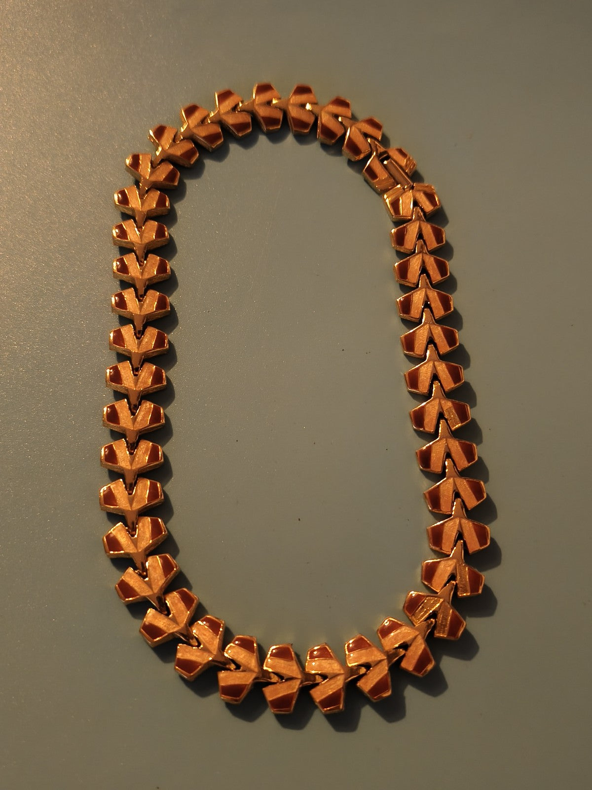 Collier ancien vintage, gros pendentif rétro, bijou d'occasion pour collectionne