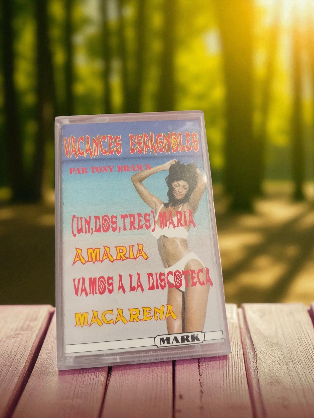 Cassette audio vintage Vacances Espagnoles Mark rétro années 90 K7 musique