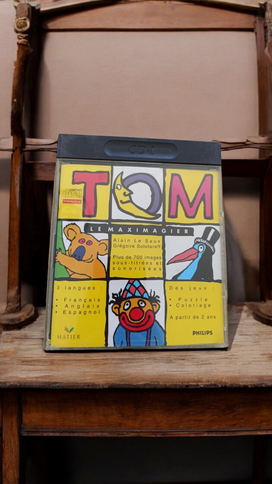CD-I Philips Tom Le Maximagier jeu éducatif enfant multilingue complet