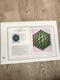Feuillet philatélique Vasarely Hommage à l’Hexagone 1977 France timbre art optiq