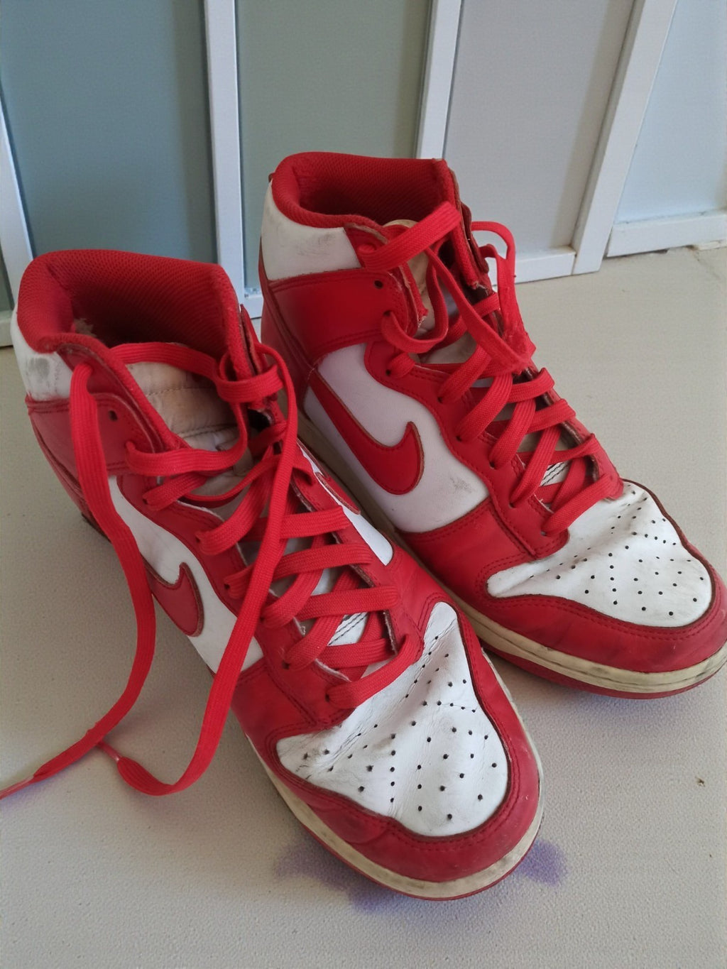 Nike Dunk High rouge blanc DD1399-106 EU 44 sneakers montantes homme