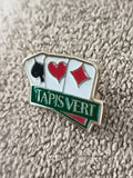 Pin's vintage Tapis Vert cartes jeu casino poker émaillé badge années 90 (Ref 9)