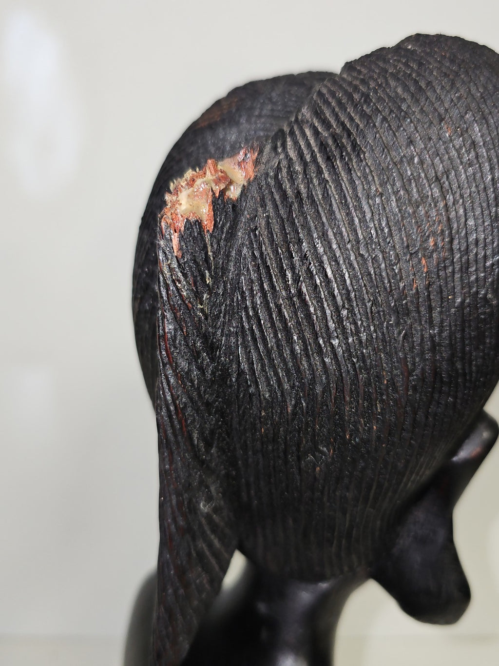 Grande sculpture africaine vintage en bois, art érotique ancien, pièce lourde