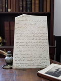 Lettre manuscrite ancienne 1866 écriture cursive vintage document d'époque