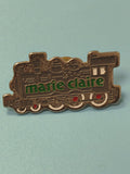 Vintage pin's Marie Claire locomotive train ancien collection rétro (Ref 3)