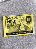 Carte QSL radioamateur G4 ZPE MIKE Chelmsford Essex vintage Angleterre