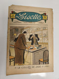 Ancien journal Lisette 1935, Le collier de jade, couverture illustrée vintage