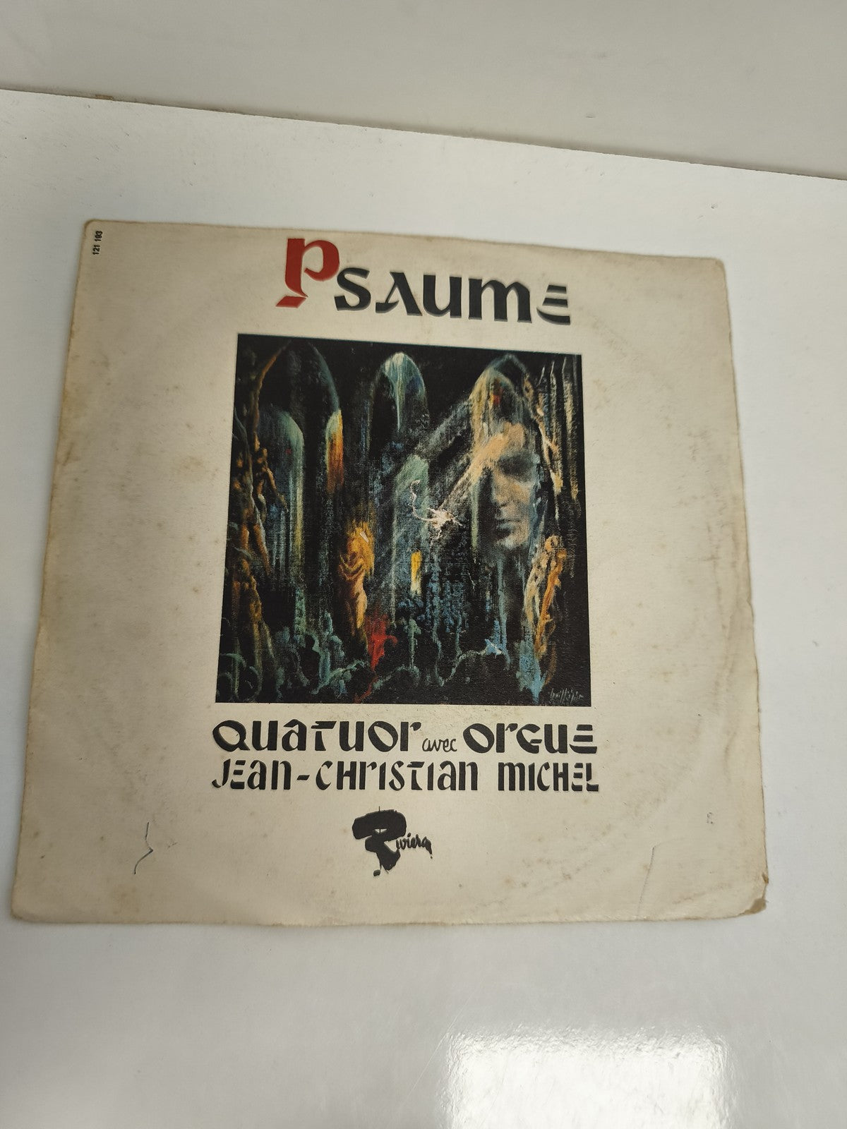 Vinyle 45 tours Jean-Christian Michel Psaume Quatuor Orgue pochette illustrée