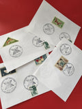 Lot cartes postales timbrées papillons Journées des Papillons Saint-Quentin