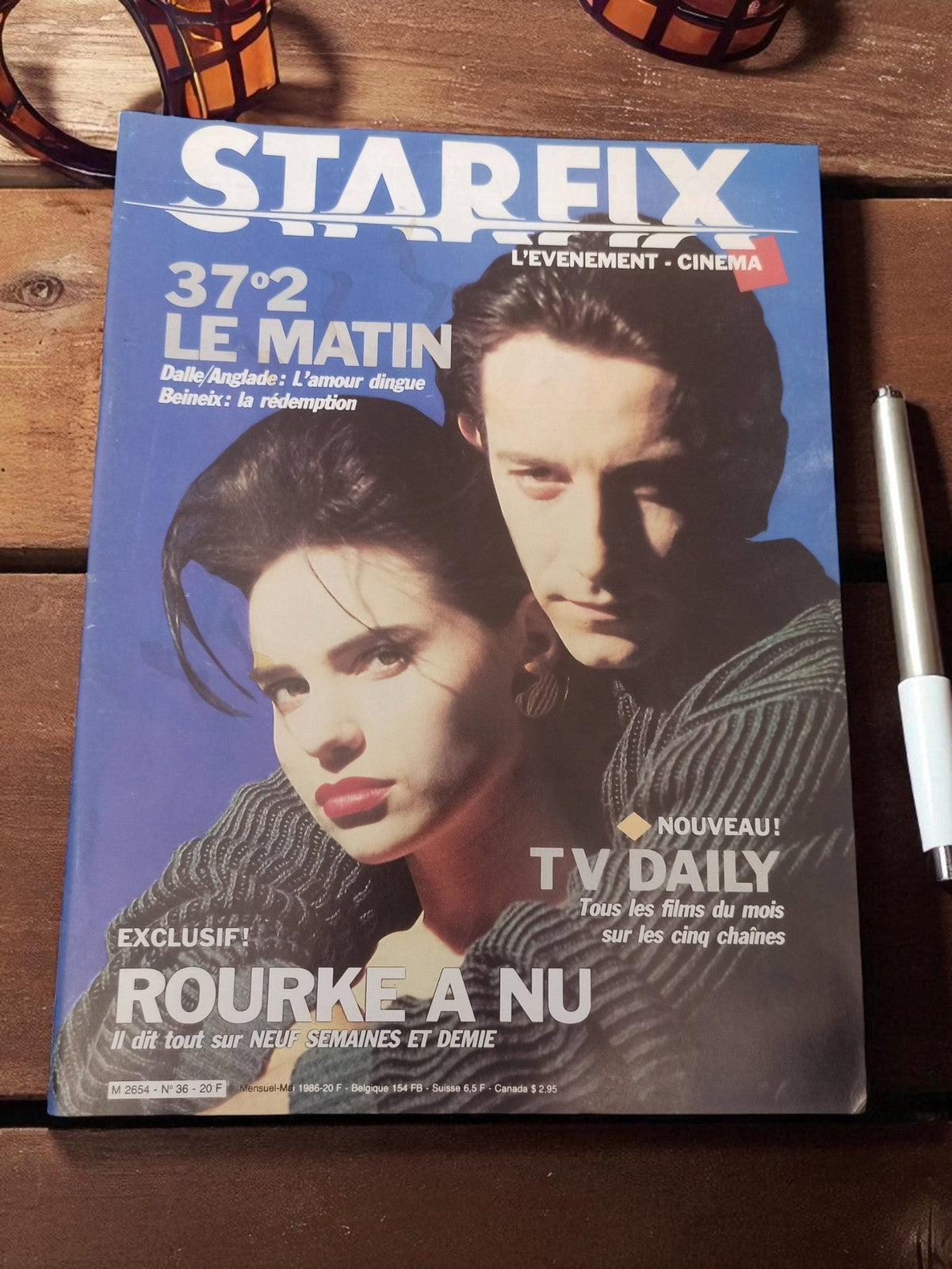 Magazine Starfix n°36 vintage cinéma 37°2 Le Matin Dalle Anglade rétro 1986
