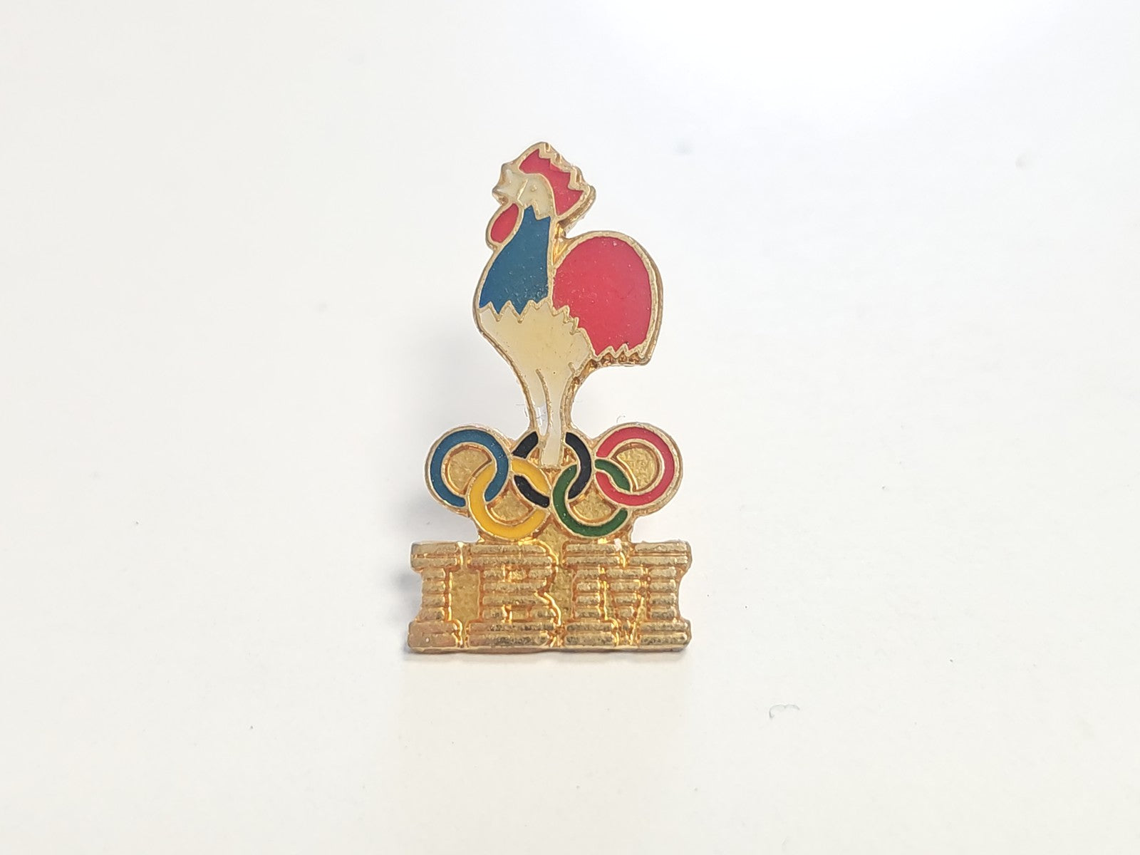 Pin's ancien IBM Jeux Olympiques vintage, badge rétro collection informatique ra