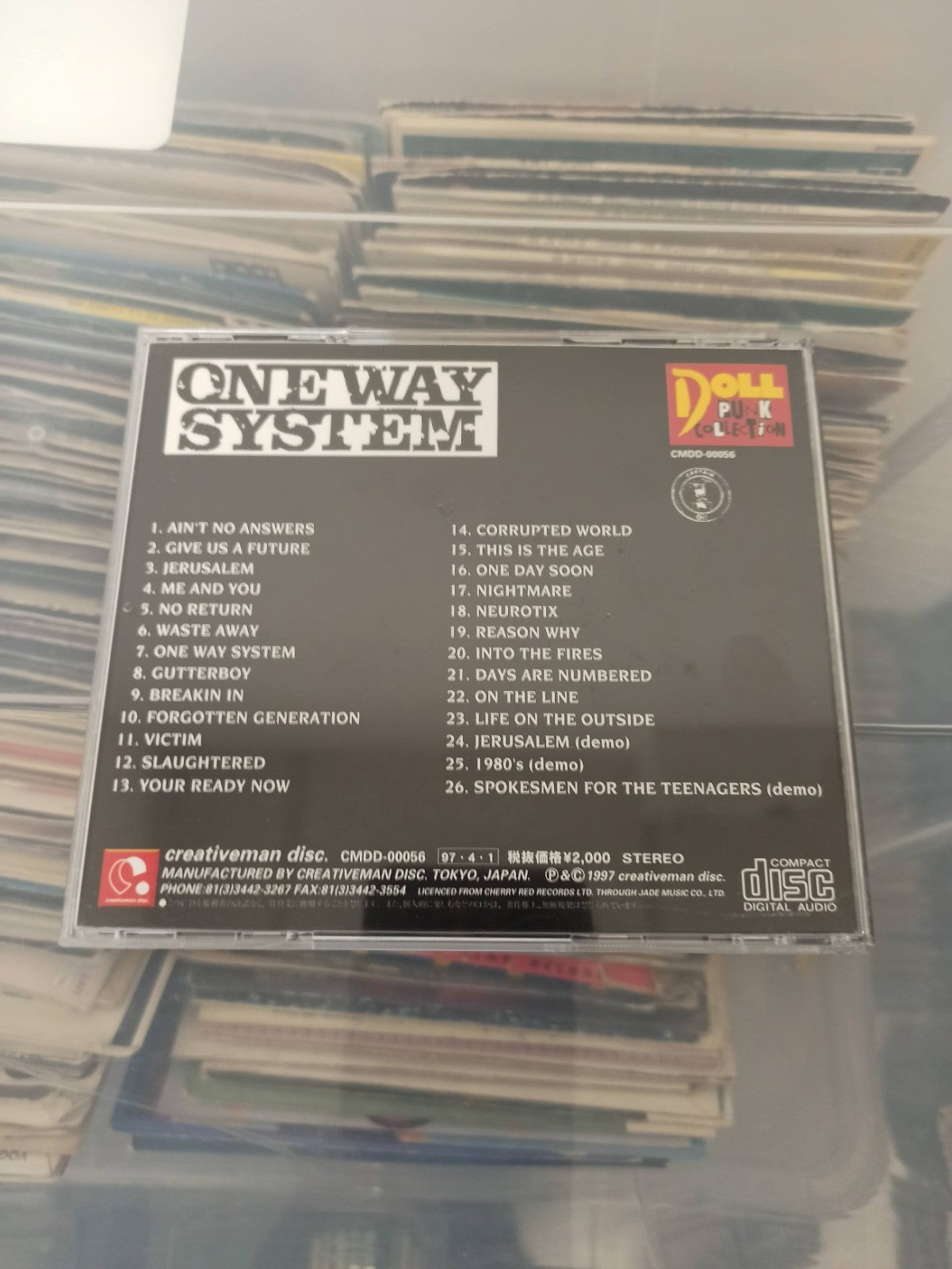 CD Oneway System All Systems Go punk rock vintage + Writing On The Wall