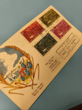 Ancienne enveloppe FDC Vietnam réformes agraires 1959 timbres colorés collection