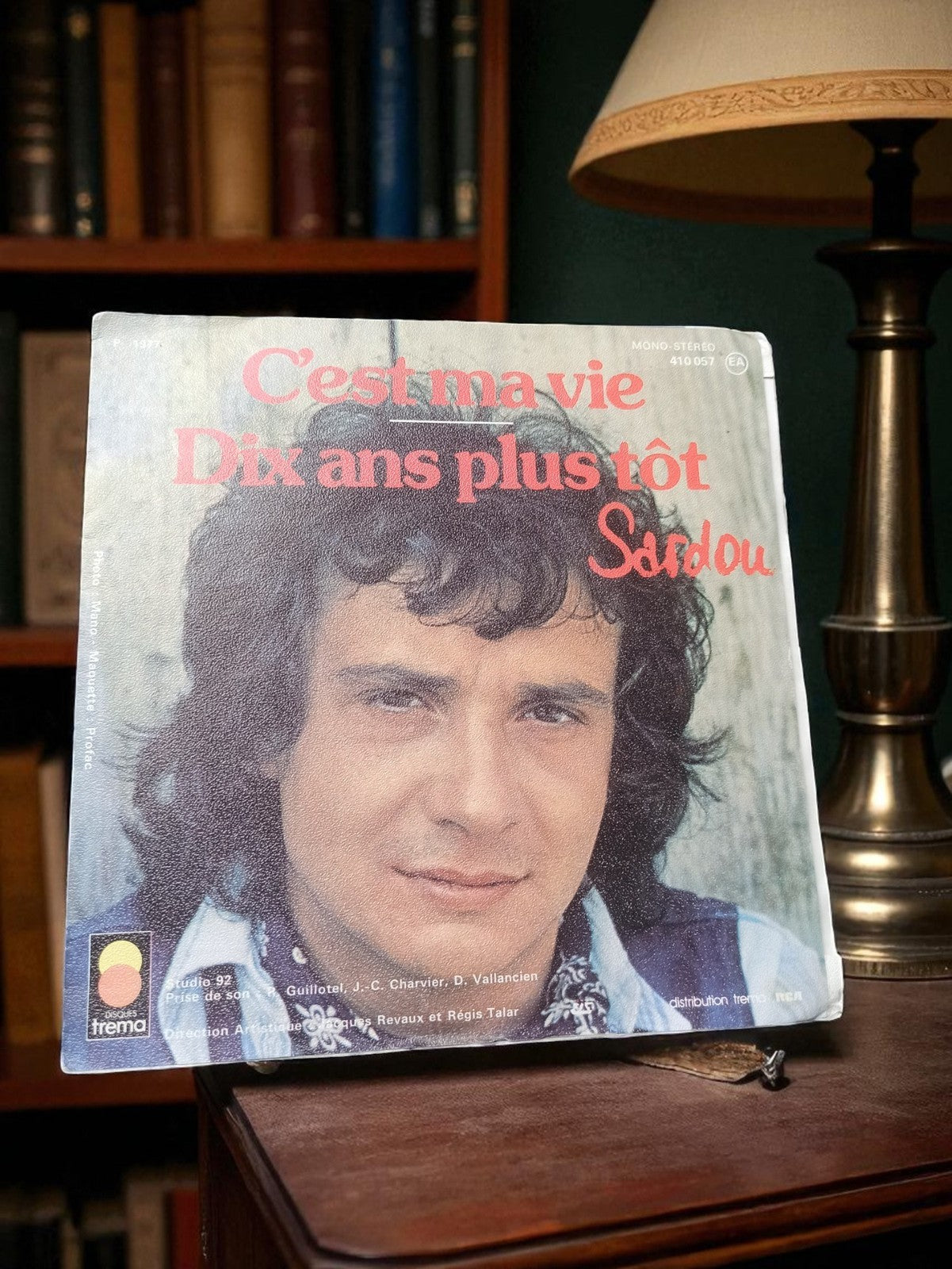 Vinyle 45 tours Michel Sardou Trema C'est ma vie Dix ans plus tôt vintage rétro