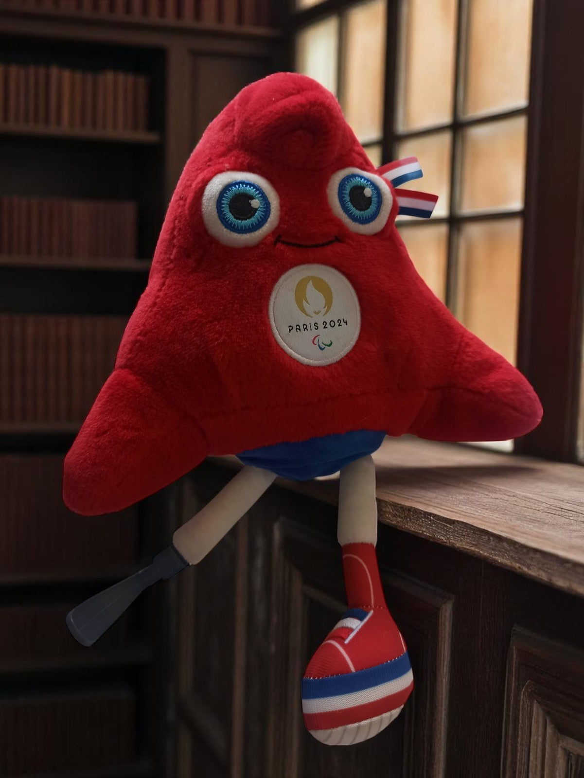 Peluche mascotte officielle Paris 2024 Paralympique rouge Jeux Olympiques JO
