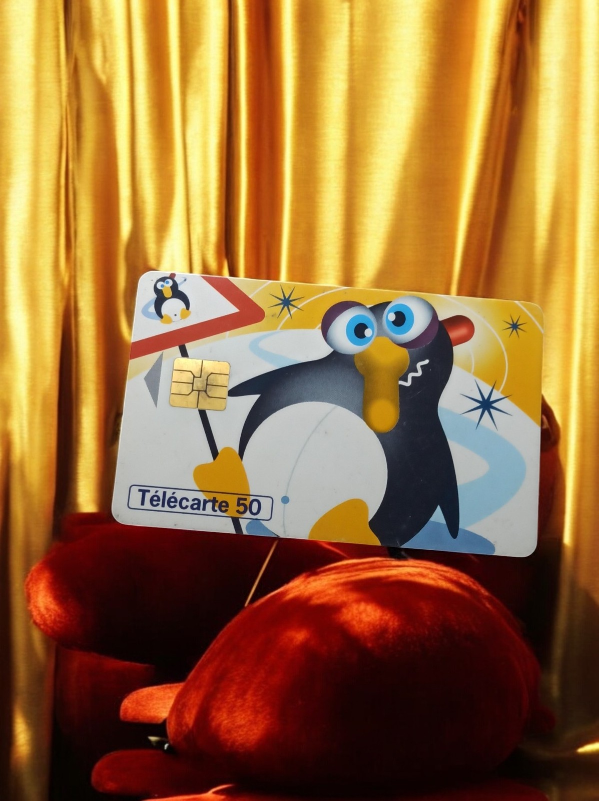 Carte téléphonique vintage Télécarte 50 pingouin puce collection France