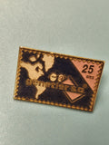 Vintage pin's Genetier SA 25 ans, carte monde, rectangulaire, collection