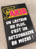 Carte postale Fakir vintage, slogan presse, humour noir, ancien journal