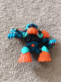 Figurine Gormiti monstre bleu orange, jouet articulé, créature fantasy