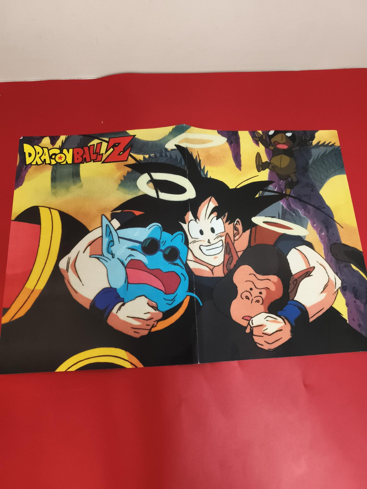 Poster Dragon Ball Z vintage officiel, Goku Kaio Shin, anime manga rétro