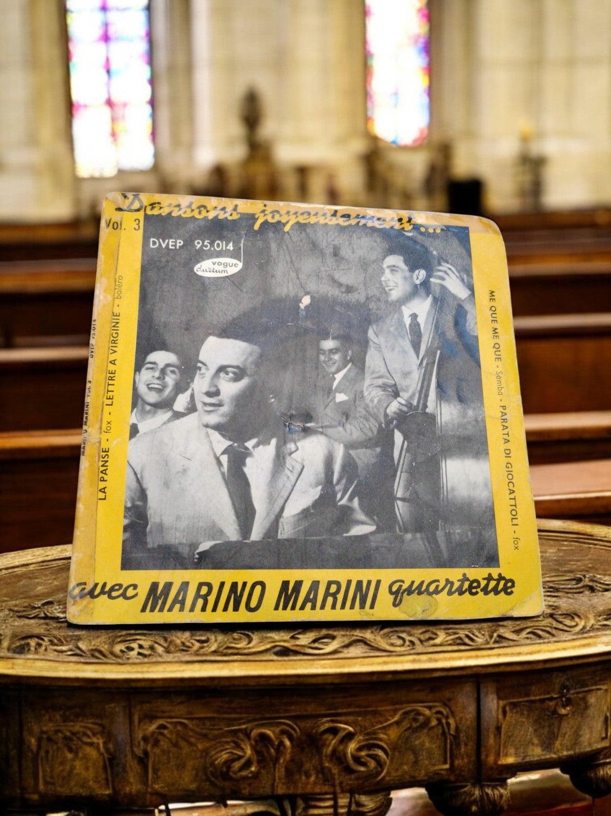Vinyle 45 tours Marino Marini quartette vintage pochette jaune Vol.3