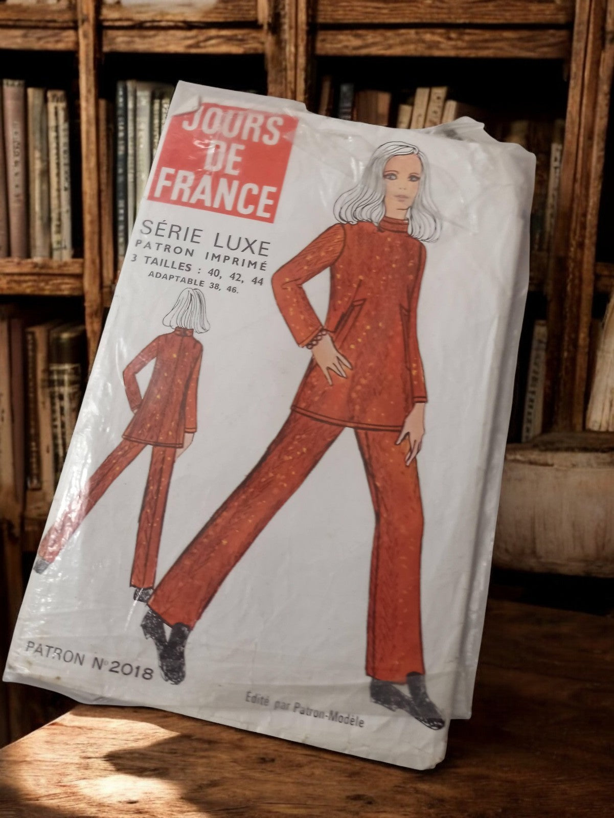 Patron couture ancien Jours de France n°2018 vintage, série luxe, années 70