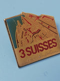 Pin's vintage 3 Suisses Le Chouchou émaillé, collection publicitaire rétro
