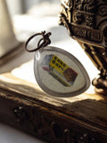Porte-clés vintage Cake Baro publicitaire transparent rétro années 70