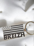 Porte-clés vintage Breizh drapeau Bretagne ancien publicitaire rétro collection