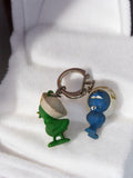 Porte-clés vintage figurines canards marins rétro, accessoire ancien déco
