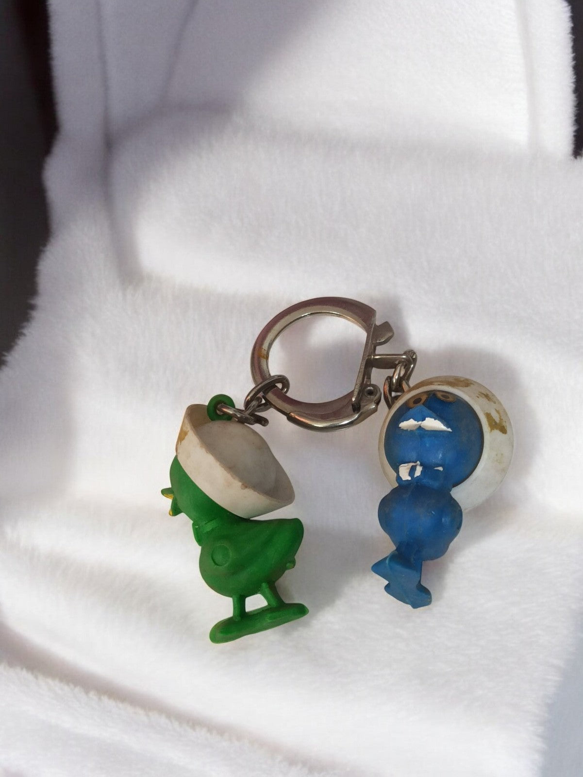 Porte-clés vintage figurines canards marins rétro, accessoire ancien déco