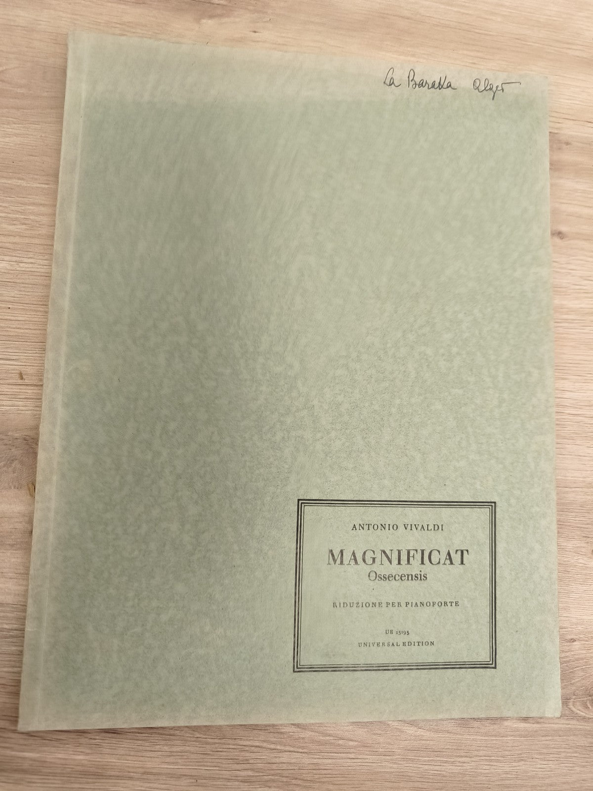Ancien livre partitions Vivaldi Magnificat piano violon Universal Edition